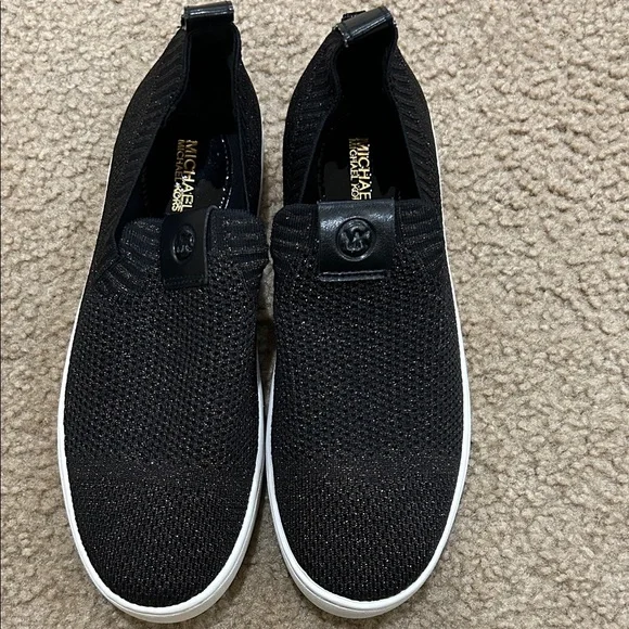 Michael Kors Black Knit Slip-On Shoes - Picture 2 of 6